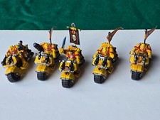 Warhammer 40k Space Marine Bike Squad x05 Imperial Fist painted