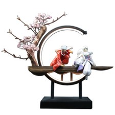Statua Anime Inuyasha Sesshōmaru Usb Luce Led Figura Pvc Modello Giocattolo Stand Regalo