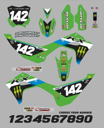Kit decalcomanie kawasaki pro - kit,