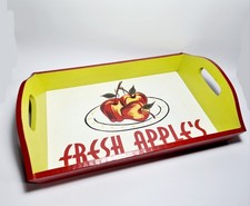 VASSOIO IN LEGNO Decorato MISURA 38X24x 5 cm Sopra Mobile  Decorativo Bello