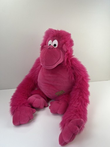 Peluche grande scimpanzé rosa