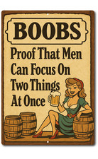 Insegna Latta Birra Tette