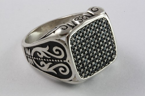 Nero zirconia anello stone - stone, con