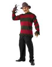 Costume Nightmare On Elm Street, maglione deluxe Freddy Krueger da uomo, std, petto 44"