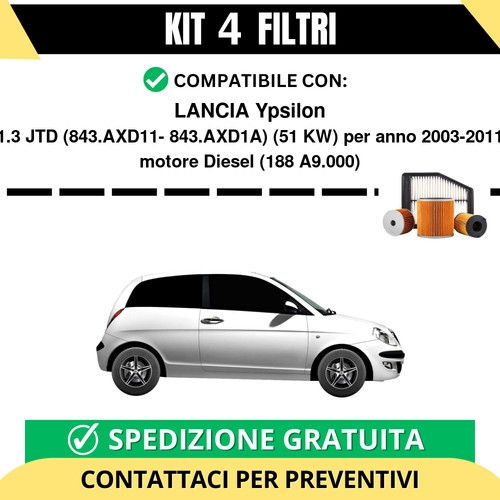 Kit filtri tagliando per - 4,