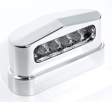 Luci targa led 12V ABS custom cromate per Harley Suzuki Yamaha Chopper