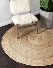 Tappeto Rotondo Iuta Naturale