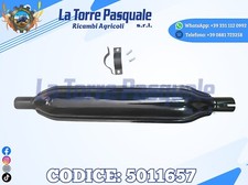 5011657 SILENZIATORE TRATTORE TIPO FIAT ATTACCO Ø 46 L=740 mm. CON FASCETTA
