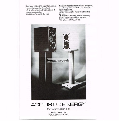 Pubblicità acoustic energy - pubblicità,