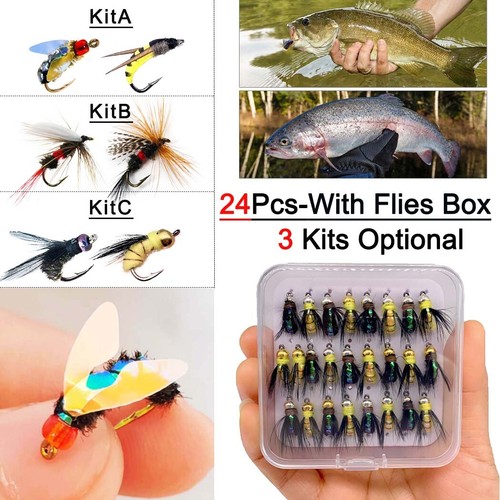 Kit mosche pesca mosca 24 - kit,