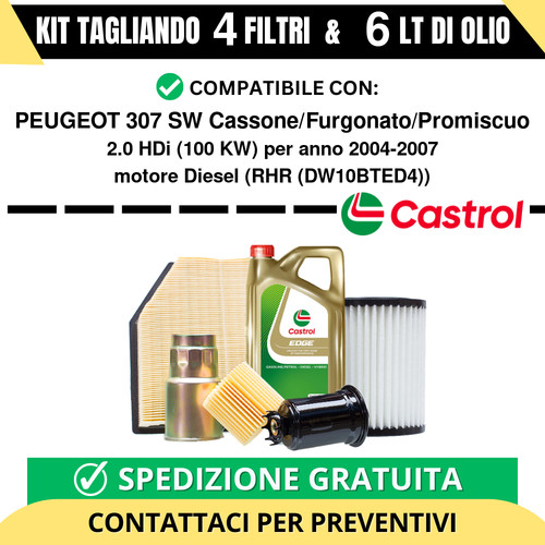 Tagliando per peugeot - per, sw