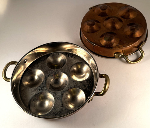 Vintage copper escargot pans - vintage,