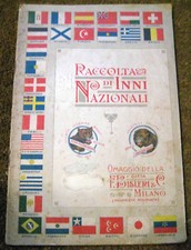 RACCOLTA DI INNI NAZIONALI  1910-1915 CIRCA - Ditta Ferro-China Bisleri
