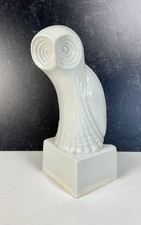 Gufo porcellana bianca vintage Royal Dux Boemia Cecoslovacchia