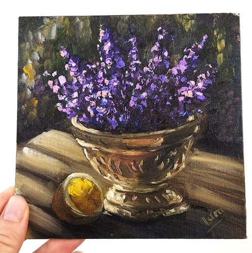 Dipinto olio originale - , fiori