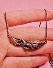 OTTAVIANI argento 925 collana vintage anni ’70 antropomorfa figura femminile