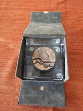 Medaglia Bronzo Con Base Vetro Fermacarte Roma 2002 (A005)