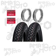 COPPIA COPERTONI CERCHI CAMERA 3 00 10 VESPA 50 SPECIAL R L N - RUOTE COMPLETA K