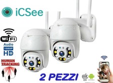 2X TELECAMERA TELECAMERE ESTERNA ICSEE CAM PTZ WIFI CAMERA NEW WIRELESS ESTERNO