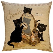 Cuscino arazzo gatti giocosi