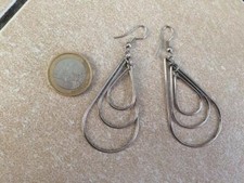 Silver 3 Drop Earrings Inside
