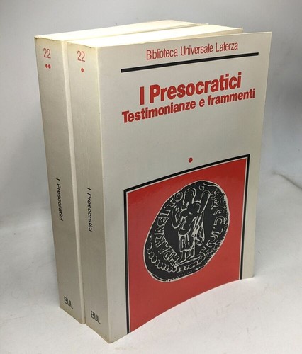 Presocratici testimonianze - i, presocratici.