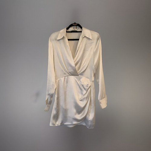 Abito zara raso - zara, bianco
