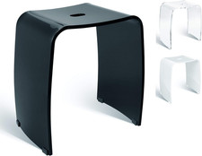 Sgabello Da Bagno MERSNO in Acrilico Adatto Alla Doccia, Con Maniglia, Design Se