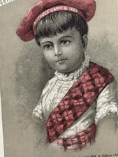 C 1884 carta commerciale vittoriana elisir Nichols corteccia peruviana e protossido di ferro