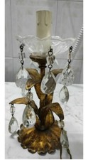 Abat jour in METALLO DORATO e CRISTALLO con GOCCE  