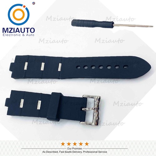 24mm black silicone rubber - silicone,