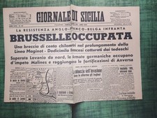 LOTTO A 5 REPLICA GIORNALE CORRIERE GAZZETTA INVASIONE BELGIO GUERRA MAGGIO 1940