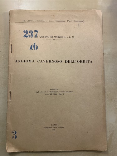 Angioma cavernoso dell orbita - angioma,