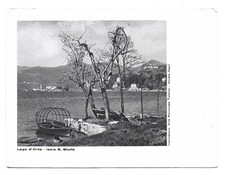 Francobollo QSL Radio Roma Italia Lago d'Orta 1952 Isola San Giulio DX SWL