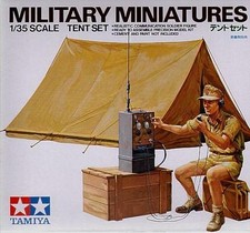 Tamiya 35074 kit modellino militare scala 1/35 seconda guerra mondiale set tenda con soldatore comunicazione