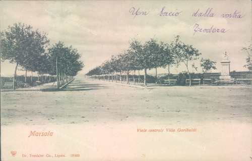 Ae257 cartolina marsala - marsala, viale