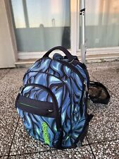 Seven Fly Stars Zaino Trolley per Scuola - Verde Blu Fluo