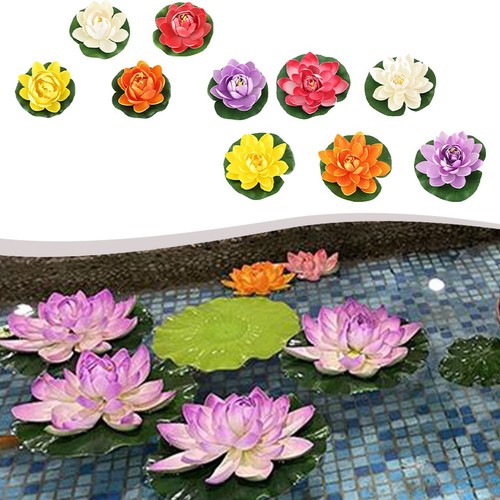 Fiori loto artificiali 10pz - fiori,