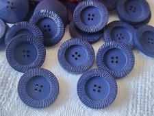 Lotto 22 Bottoni Vintage Blu