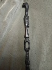 Bastone Da Passeggio Africano Intagliato A Mano Vintage
