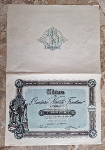 Antico certificato azionario - antico,