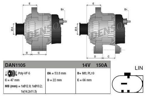 Alternatore per land - per, rover