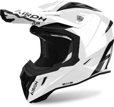 HELMET CASCO CROSS ENDURO AIROH AVIATOR ACE 2 COLOR WHITE GLOSS BIANCO TG S