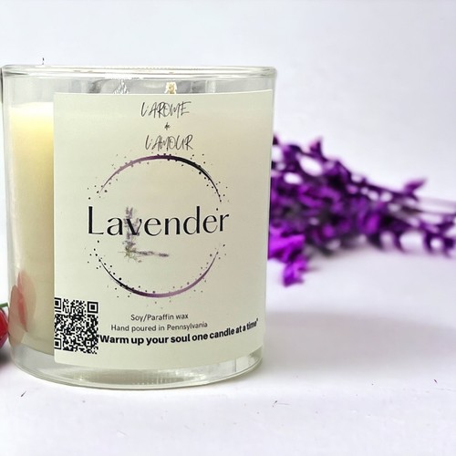Candela alla lavanda 2 - candela,