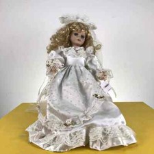 bambola vintage sposa con parti in ceramica