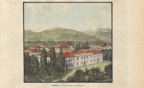 Stampa antica schio veduta - stampa,