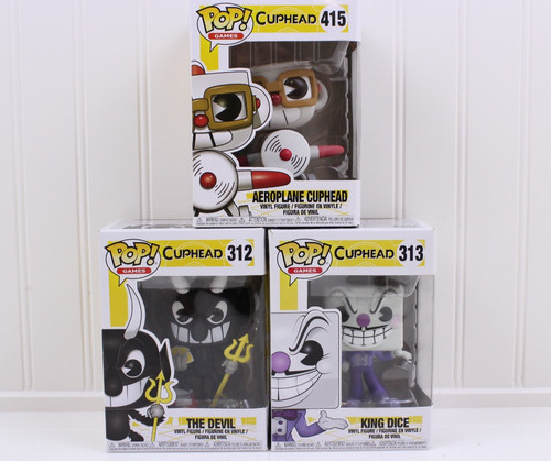 Lotto funko pop - games, cuphead