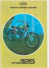 depliant, brochure MOTO SWM 125 CROSS   MX VINTAGE-MOTOCROSS-MOTOITALIANE