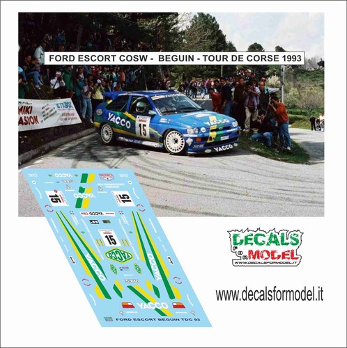 Decals ford escort cosw - 1:43,
