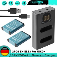 2x 2.5AH EN-EL23 batteria per